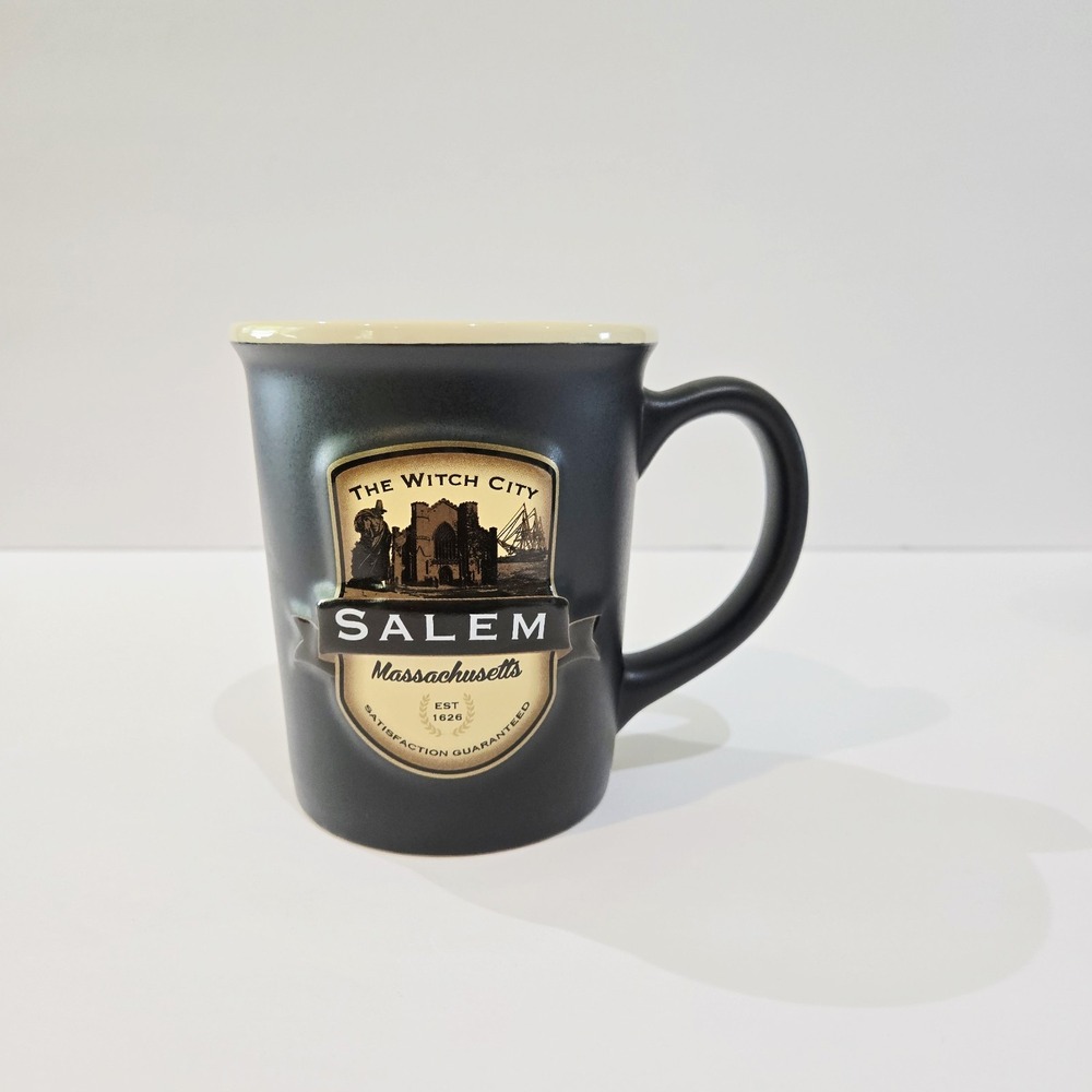 Salem Massachusetts Witch City Embossed 3D Mug Black Brown Americaware Large